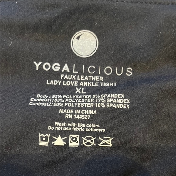 Yogalicious Lady Love Ankle Tight Faux Leather NWT Gray Super High Rise Leggings - Picture 2 of 16